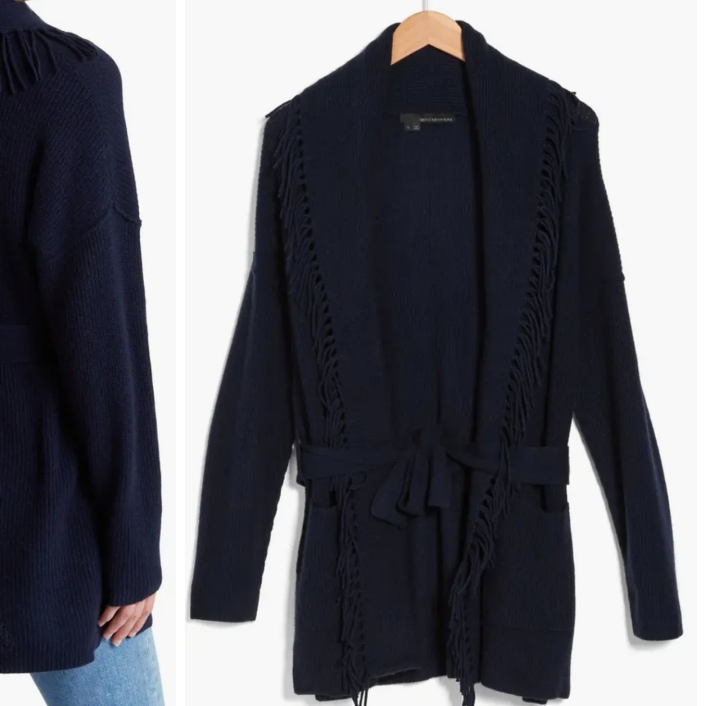 Alissa Fringed Wool & Cashmere Cardigan360 CASHMERE
